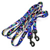 Dog Leash Magic Jungle width 2.5 cm, 1" wide, big black snap hook 8 cm