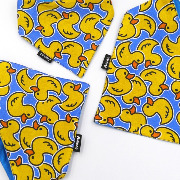 Premium Dog Bandana Ducky Duck handkerchief style to tie around your pet’s neck