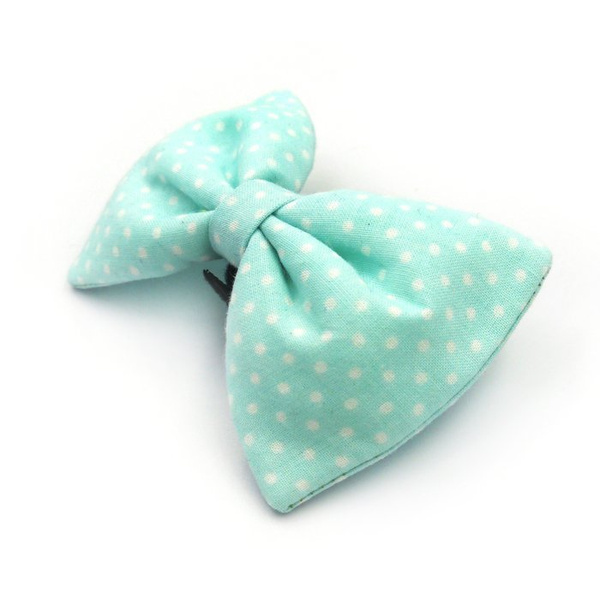 Mint and white polka dot Dog Bow Tie Tito, Pet Bow Tie, Bowtie, Collar Attachment