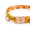 Dog Collar Busy Bees Psiakrew 2.5 cm, 1"  wide, pink gold clip