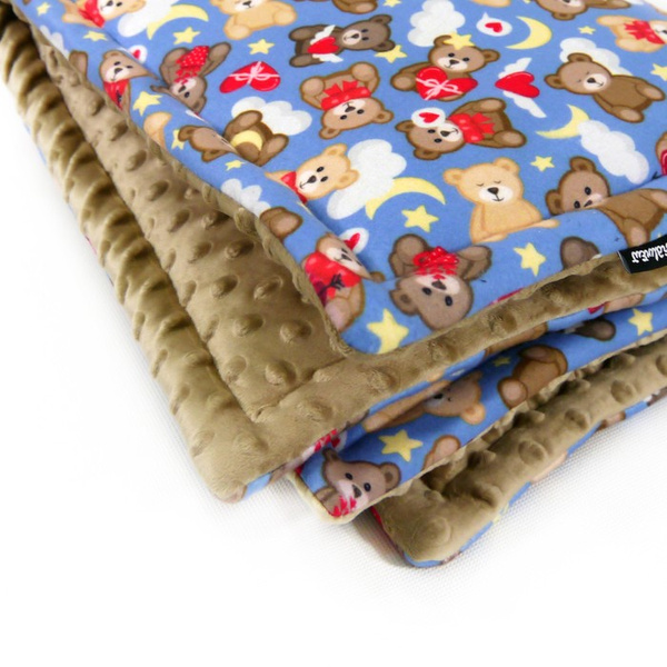 Koc dla psa Teddy Bear Psiakrew mata, pled polar Minky