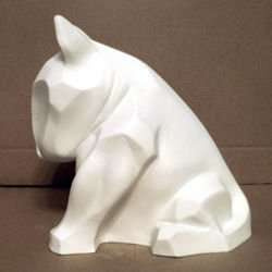 Sculpture Bull Terrier White