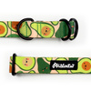 Half-choke collar Guacamole Time Psiakrew, 2.5 cm wide, medium and big dogs, black extras