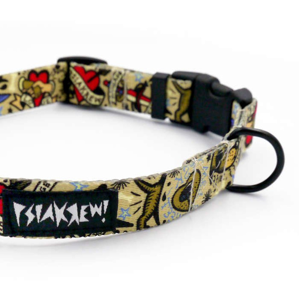 Dog Collar Psiakrew Dog Tattoo Flash, 2 cm 0.78" wide, for smaller dogs