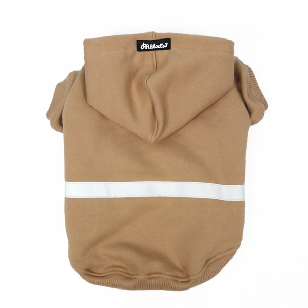 Beige Dog Hoodie Psiakrew, reflective inserts