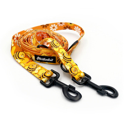 Dog Leash Busy Bees snap hook black 8cm