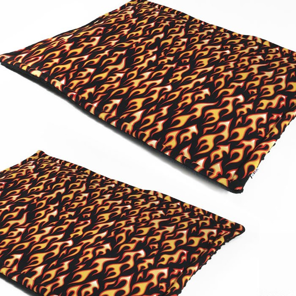 Premium Mat Plaid Blanket for the dog, Dog on Fire Psiakrew Design