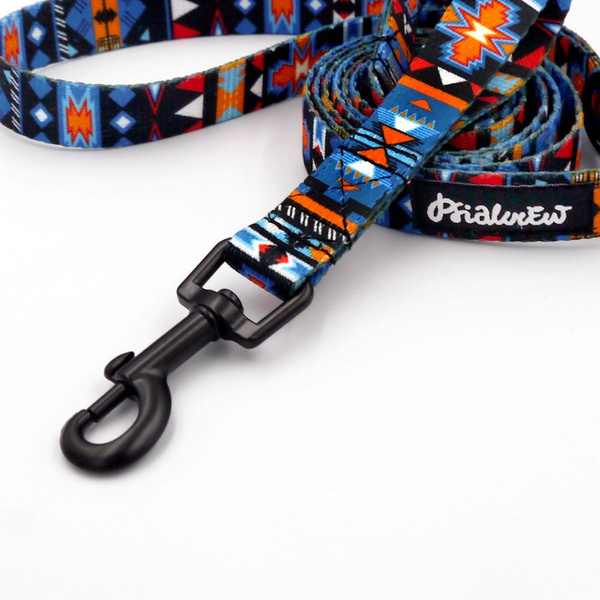 Walking leash for Dog Sorry Winnetou Psiakrew, width 2 cm, black snap hook 6 cm