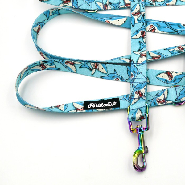 Hundeleine Shark Psiakrew Breite 2 cm, Holo Karabinerhaken 6 cm