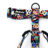 Harness for Dog, Día de los Muertos, Guard Harness, for medium and big dogs, black extras