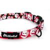 Dog Collar Psiakrew Snowman, 2 cm 0.78"  wide, for smaller dogs, black extras