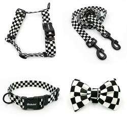 ACCESSORY KIT. Big dog. Checker Psiakrew Series; Collar, Harness, Leash, Bow tie