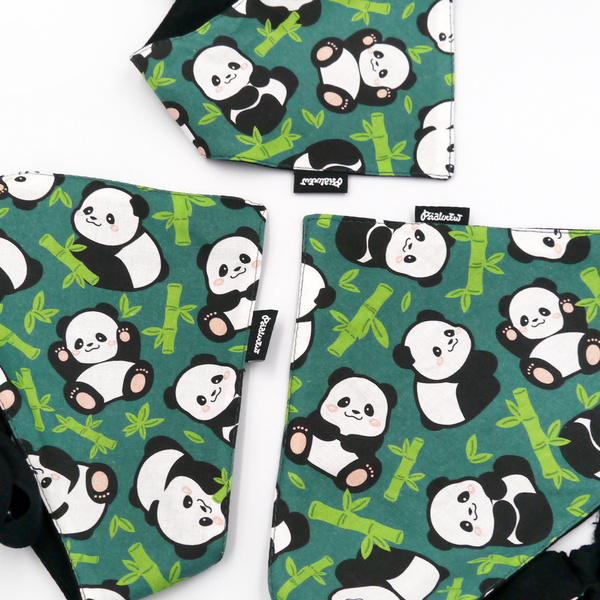 Bandanka dla psa Bamboo Panda Psiakrew, wiązana chusteczka, apaszka bawełniana
