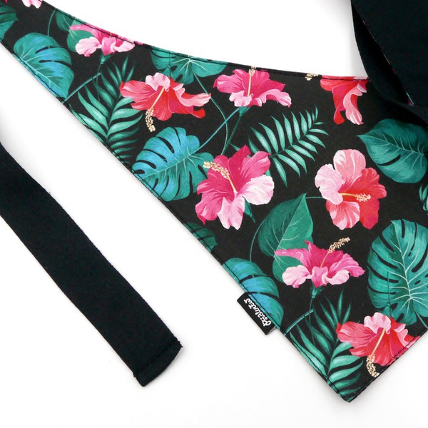 Dog Bandana Tropical Monstera Psiakrew handkerchief style to tie around your pet’s neck
