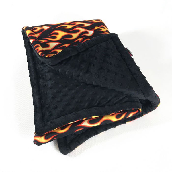 Premium Mat Plaid Blanket for the dog, Dog on Fire Psiakrew Design