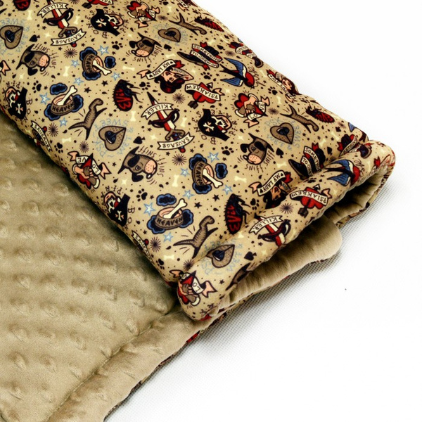 Premium Mat Plaid Blanket for the dog Dog Tattoo Flash Psiakrew Design