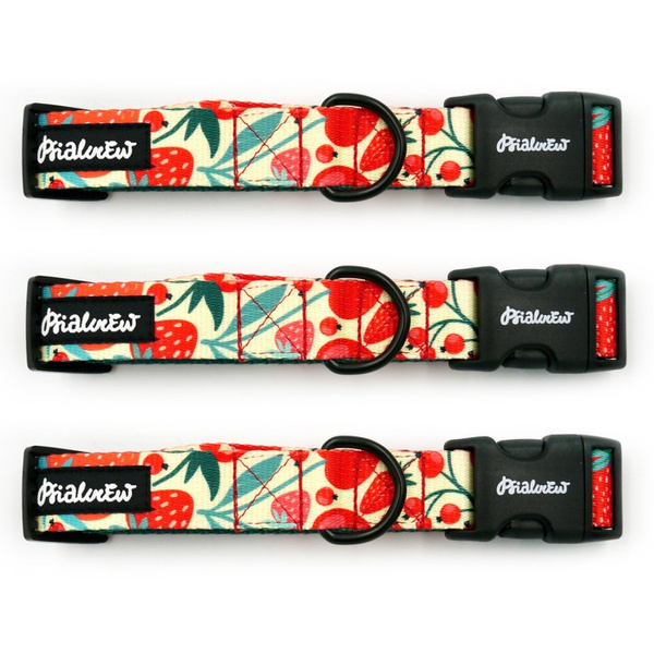 Verstellbares Halsband Fruit Jelly Psiakrew, 2,5 cm breit, schwarze Beschläge