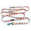 Long Dog Leash Hot Sweetness width 2 cm (0.78")  wide, Holo  petrol effect snap hook 7 cm