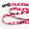 Dog Leash Piggy in Love Psiakrew width 2.5 cm, 1" wide, big black snap hook 8 cm