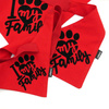 Bandanka dla psa, wiązana chusteczka, czerwona bandana apaszka I love my Family