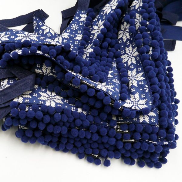 Psiakrew dog bandana, tied handkerchief, Christmas motifs Warm Sweater, pompoms