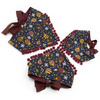 Christmas bandana for a dog with bubbles spattern Psiakrew, tied scarf, navy blue with pompoms