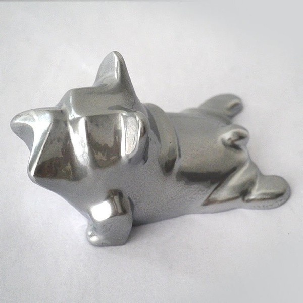 Sculpture French Bulldog Silver Yoga