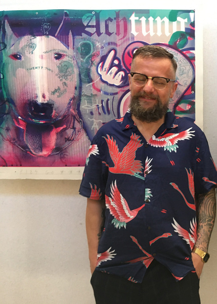 Farblithographie PIES GO XXXXX künstlerische Grafiken, Krzysztof Świętek