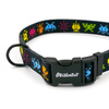 Verstellbares Halsband Invaders Psiakrew, 2cm breit, schwarze Beschläge