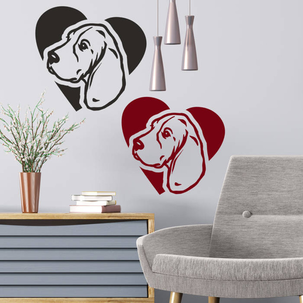 Beagle Love Dog wall decal Psiakrew