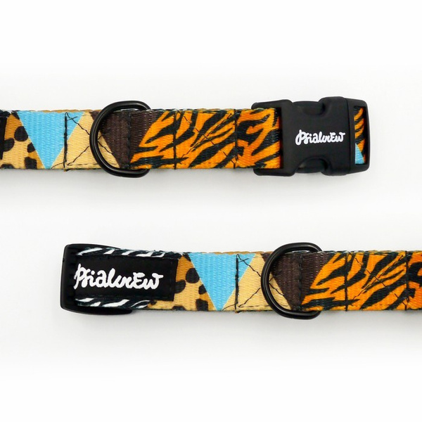 Dog Collar Psiakrew Wild Animals 2.5 cm, 1" wide, black extras