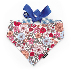 Dog Bandana Flowers handkerchief style to tie around your pet’s neck
