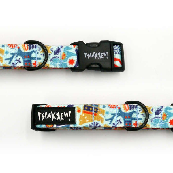 Dog Collar Psiakrew Winter Folk, 2 cm 0.78" wide, for smaller dogs