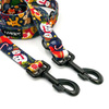 Long Dog Leash Winter is coming width 2.5 cm, 1"  wide, snap hook black 8 cm