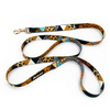 Walking leash for Dog Wild Animals Psiakrew, width 2 cm, golden snap hook 6 cm