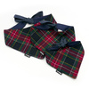 Bandanka dla psa w szkocką kratę Tartan Psiakrew granatowa