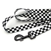Hundeleine Checker Psiakrew Breite 2,5 cm, 1" breit, kräftiger schwarzer Karabiner 8cm