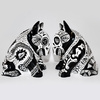 Sculpture Mexican Bull Terrier Tattoo, Day of the Dead, Dia De Los Muertos sculpture Dog skeleton
