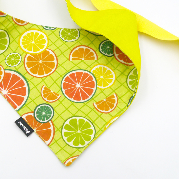 Dog Bandana Lemonade Psiakrew handkerchief style to tie around your pet’s neck