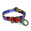 Half-choke collar Colorful Thicket Psiakrew, 2.5 cm wide, medium and big dogs, black extras