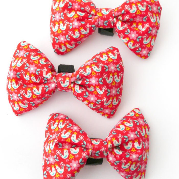 Dog Bow Tie, gift for dog, Pet Bow Tie, Bowtie, Collar Attachment, Folk