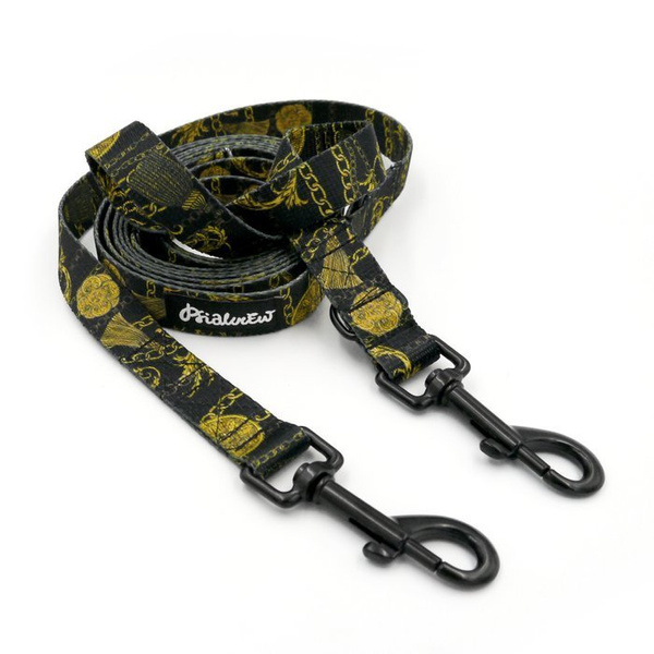 Long Dog Leash Donatella width 2 cm (0.78")  wide, , black snap hook