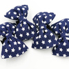 Dark Blue Dog Bow Tie, gift for dog, White Stars Pet Bow Tie, Bowtie, Collar Attachment