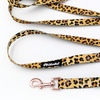 Long Dog Leash Tarzan panthera pattern, width 2 cm (0.78")  wide. rose gold snap hook 6 cm