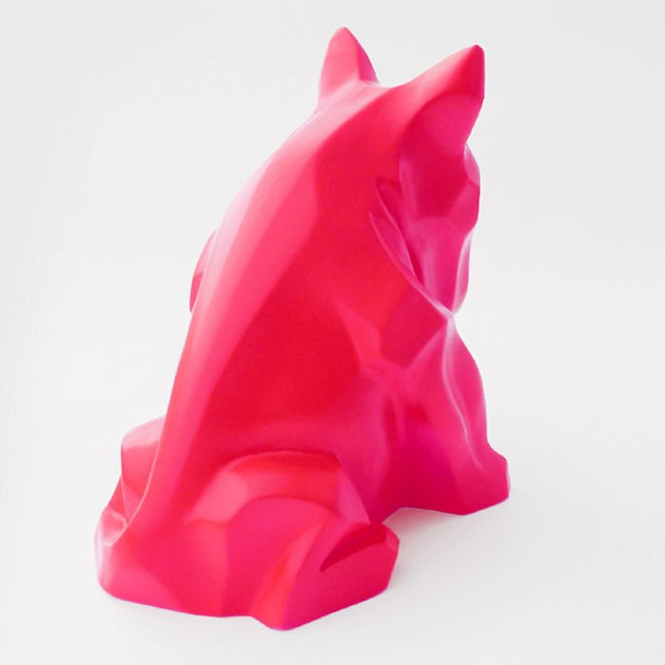 Fluorescent Sculpture Bull Terrier Dog