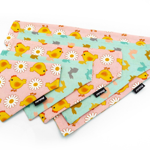 Double-sided bandana for Dog KOKO, spring scarf with a tunnel for the collar Psiakrew