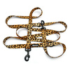 Dog Leash Tarzan width 2.5 cm, 1" wide, black, big snap hook 8 cm