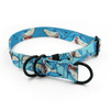 Half-choke collar Shark Psiakrew, 2.5 cm wide, medium and big dogs, black extras
