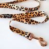 Dog Leash Tarzan width 2.5 cm, 1" wide, pink gold, big snap hook 8 cm