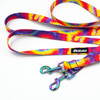 Smycz Dla Psa Długa Przepinana Regulowana Tie Dye Psiakrew szeroka 2 cm karabińczyk 6cm holo